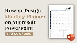 How to design monthly planner on Microsoft PowerPoint | Easy Printable Design