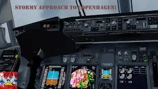 | P3Dv4.2 | Stormy approach into Copenhagen-Kastrup! | 60FPS
