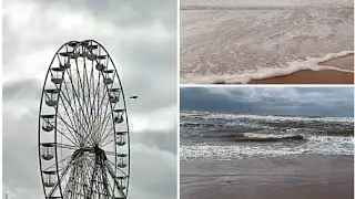 Visit to a Blackpool beach after lockdown