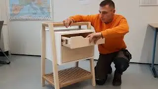 Ty Wroblewski hat als Gesellenst&uuml;ck eine Beistellkommode aus Esche gebaut