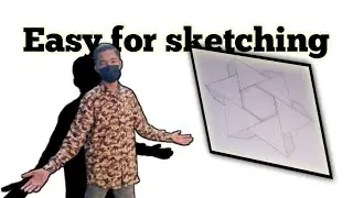 Easy for sketching a multiple triangle illusion 