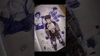 Drawing Isagi Yoichi💀#bluelock #penart #art #pendrawing #isagi