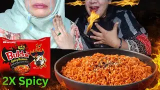 2X Spicy Fire Noodles Challenge | ASMR Mukbang 