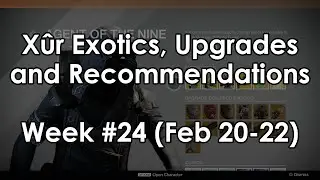 Destiny: Xur Location and Exotic Armor/Weapon/Upgrade Recommendations for Week #24 (Feb 20-22)