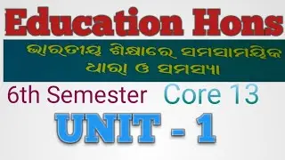 Early Childhood Care And Education ( ECCE ) Education Hons 6th Semester Core13 UNIT- 1 Meaning,Aims