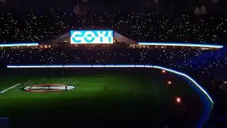 West Ham 2-0 Sevilla stadium atmosphere and lightshow