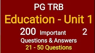 PG TRB Psychology Questions and Answers Unit 1 (21-50)