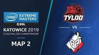 CS:GO - G2 vs. TYLOO [Dust2] Map 2 Ro5 - Challengers Stage - IEM Katowice 2019