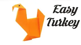 Origami Thanksgiving Turkey - How to Fold Easy Basic Simple Origami for Beginners Kids DIY Crafts