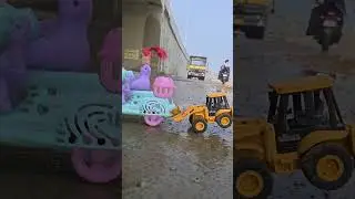 Ak JCB 🔥Excavator truck loader And dumper truck Vepsa Remote control 2ta testing review 😱#viral #jcb