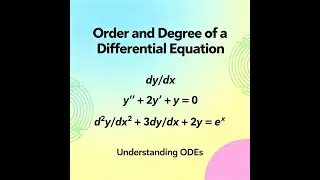 Order and Degree of a Differential Equation