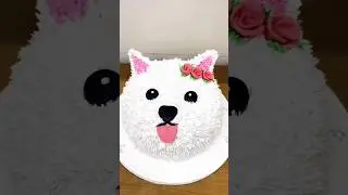 Fully White colour cat 😺 face cake design.#catcake #catface #trending #shortsfeed #ytindiashorts