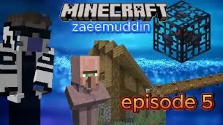 I build a Bridge Village and XP farm in Zaeemuddi survival series episode 5 Minecraft