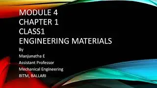 Introduction to Engineering Material