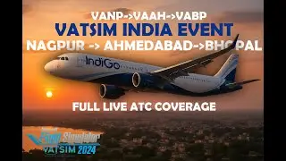 LIVE | VATSIM India Event ✈ Nagpur &rarr; Ahmedabad &rarr; Bhopal | MSFS 2024 Real ATC & Traffic