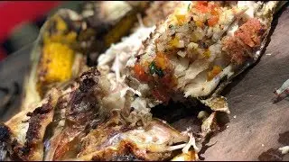 Dorado a la parrilla con vegetales asados