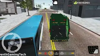Classic Garbage Truck Simulator - Urban City Environment Truck Mobile Gameplay