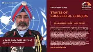 Masterclass Series | Lieutenant General Iqbal Singh Singha AVSM, VSM (Retd.)