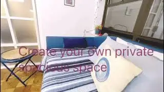 100% freestanding modular wall divider system (no permits, contractors, or professionals required)