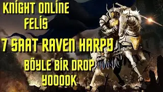 KNİGHT ONLİNE / YENİ SERVER FELİS / 7 SAAT RAVEN HARPY FARM / İTEM DROP OLDU YAĞDIIIII