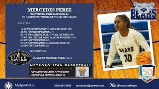 Mercedes Perez, DIII Hoops Highlights, SJNY Women's Basketball 2023-24