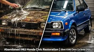 POV ASMR Rust & Mud Cleaning | Restoring a 1983 Honda Civic (Satisfying Restoration)