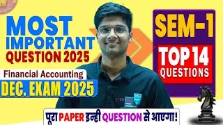 Financial Accounting Important Questions 2025 | BCom Prog Sem 1 | DU SOL/NCWEB