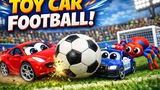 TOY CAR||CARTOON 🚙👈#toy car #kidscartoon footballremote control car footbatoy car hits #carcart