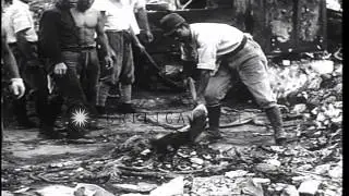 US and Japanese collaborate to rebuild Japan during American Military Occupation,...HD Stock Footage