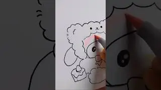 Drawing My Melody 💕🤍 #shorts #cute #kawaii #art #sanrio #mymelody