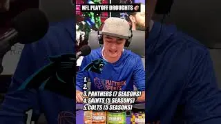 TOP 5 NFL PLAYOFF DROUGHTS 🏈 #sports #nfl #top5 #playoffs #football #drought #fyp #trending #viral
