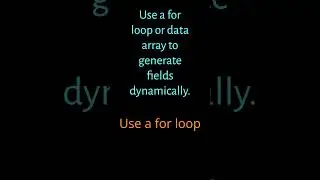 Dynamic form field generation