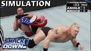 WWE 2K18 SIMULATION: BROCK LESNAR VS KURT ANGLE - IRON MAN MATCH | SMACKDOWN 2003 HIGHLIGHTS