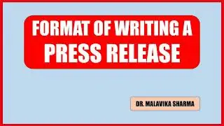 Format of writing a press release