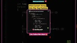 Datastructure & Algorithm  PROBLEM -07 #shorts #dsa #gfg #shortsvideo #programming