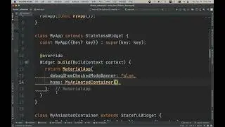 Flutter Animated Container sample 1