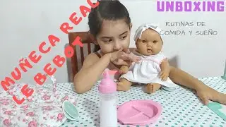 Unboxing mu&ntilde;eca real y pa&ntilde;alera Le Bebot + Rutina de comidas y dormir de Juana. Mu&ntilde;ecas Argentinas