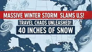 Мощный зимний шторм обрушился на США: начался хаос на дорогах! #USSnowstorm #BlizzardAlert #Winte...