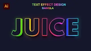 How to Make Modern Bright 3D text effect in Adobe Illustrator  || 3d Text Effect Design For Freepik