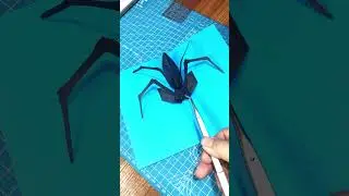 Spider paper pop up #diy #shortsvideo #s&aacute;ngtạo #popup #handmade #paper #mohinhgiay #thucong