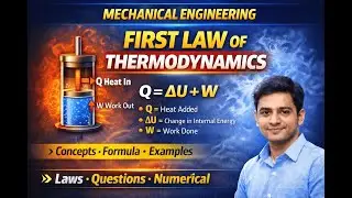 First Law of Thermodynamics |Concept + Examples |RAC| Mechanical Engineering Diploma and Polytechnic