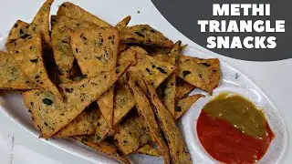 Green Methi Triangle Snacks|Tea Time Snacks #Shorts #Snacks #MethiSnacks