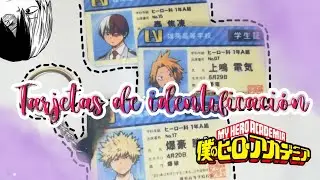 Tarjetas de identificación y llavero de boku no hero academy [manualidades anime]