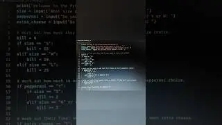 Python Pizza Bill Calculator #programming #python #tech #shorts #short #viral #computer #trending