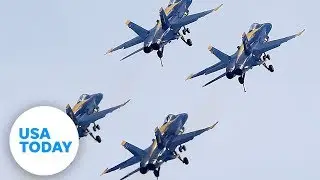 U.S. Navy Blue Angels and Air Force Thunderbirds fly over New York City | USA TODAY