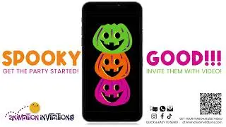 Spooky Good Neon Halloween Party Invite - CUSTOMIZE THIS VIDEO INVITE!
