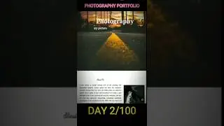 day 2 photography Portfolio website | using html and css |