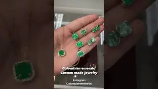 Custom made beautiful emerald and diamond design and fine jewelry