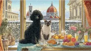 Snowy Florence Morning ❄️☕ Luxury Hotel Breakfast with Relaxing Jazz & Bossa Nova [1.5 H] - 作業用BGM