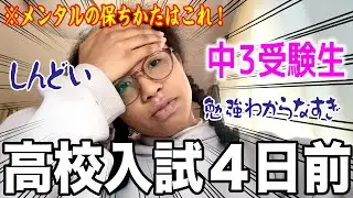 【入試4日前】1日10時間勉強する中学生‼️ガチでしんどい中これで乗り越えた